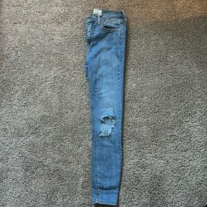 Free People Women’s Busted Denim Distressed Skinny Jeans